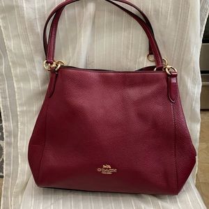 Coach magenta leather shoulder bag
